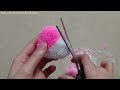 Super Easy Pom Pom Heart Making with Fork - Amazing Craft Ideas with Wool - How to Make Yarn Heart