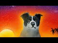 SUNSET STAR DOG - SPRAY PAINT ART XXIII - MULTIMEDIUM (ACRYLIC PORTRAIT)