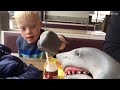 SHARKY MOVIE: SHARK PUPPET GOES TO MCDONALDS!!!!