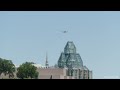 49 aircraft participate in the Royal Canadian Air Force Centennial Canada Day Flypast in Ottawa
