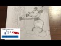 Time Lapse Drawing of Steamboat Mickey from Steamboat Willie (Plus some important news)