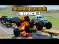 Quad Flatbed Long Trailer Monster Trucks Transport Car Rescue - Cars vs Deep Water - BeamNG.drive