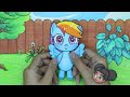 MY LITTLE PONY: How to repair the doll? - How to repair a doll | stop motion paper
