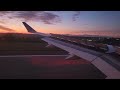 Delta Airbus A220 sunset landing. Seattle International Airport. December 16, 2023