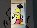 Drawing Bart Simpson with Posca marrieds! #shortsdrawing #art #shorts