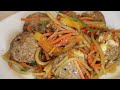 What you have in your Fridge, give a try to make Potato and Carrot Noodles with Meatball Pork & Beef