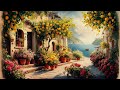 ITALY TV ART SCREENSAVER 🍋 spring italian lemon village painting 🌸 1 hr silent video for home decor