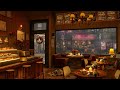 Cozy Coffee Shop Ambience with Relaxing Piano Jazz Background Music & Rain Sounds for Studying, Work