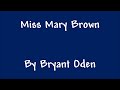 Funny Song: Miss Mary Brown