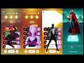 Spiderman vs Spider Gwen vs Black Spiderman vs Spiderman No Way Home | Tiles Hop EDM Rush