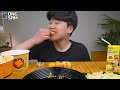 ENG SUB) ASMR MUKBANG FIRE Noodle & HOT DOG & CHEESE PIZZA & Tteokbokki EATING SOUND ! (BULDAK)