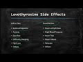 Levothyroxine Use Dosage and Side Effects