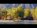 Beautiful Fall Foliage in Leavenworth Waterfront Park - 4K Autumn Colors & Soothing Nature Sounds