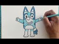 How to draw Bluey for kids | Sparkle Art | Easy step by step drawing tutorial