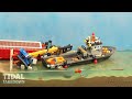 Dam Breach Experiment - LEGO Ship Sinking - Lego Flood City Port - Tsunami Wave Machine