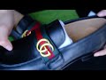 Gucci Men's Leather loafer with Double G and Web Unboxing