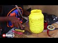 How shoes / crafts are made in African village.