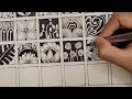 35 Beautiful Zentangle Art For Beginners |Zentangle Patterns|Doodle Art | Zen-doodle