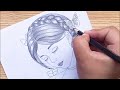 How To Draw A Beautiful Girl | Step By Step | Pencil Drawing