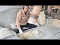 Extreme Job of Harvesting Wild Honey Under Dangerous Stone Cliffs