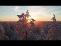 Christmas departure of Santa Claus🦌🎅 reindeer ride in Lapland Finland of Father Christmas