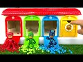 Oddly Satisfying Garage l How to make ASMR Super Heroes with Slime Soccer Balls & Rainbow Beads ASMR