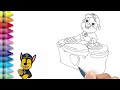 How to Draw Paw Patrol Pups || Drawing Paw Patrol Rubble 🎵