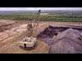 Stripping overburden with a Marion 8200 Dragline