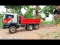Road Construction, RC Bruder MAN TGS dump truck, Excavator and Bulldozer loading old dirt Ep1 Part 3