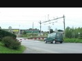 Planovergangen i Mysen, Østfold 2 / Railroad crossing in Mysen, Østfold, Norway 2