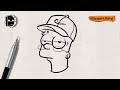 🔶How to draw bart simpson
