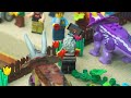 Giant Tidal Tsunami Takedown a Huge Lego Jurassic Park! - Lego Tsunami Dam Breach Experiment