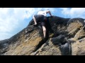 Bouldering at Almscliffe Crag UK.