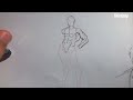 Drawing Full Body Poses from Imagination - ASMR Sketching