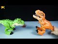 12 DINOSAURS: 2 BIG T-REX, TRICERATOPS, STEGOSAURUS, ANKYLOSAURUS, PTERANODON &.&..ASMR - DKT 240524