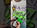 Painting a name design one-handed | #airbrush #asmr #graffiti #art