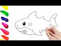 A Shark Drawing Tutorial For Kids।।