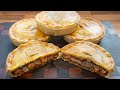 4 Steak n Ale Individual Pies.  The Ultimate Savoury Meat pie