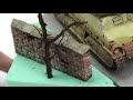 Carving Bricks And Stones From A Block Of Styrofoam