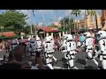 Star Wars storm troopers march Walt Disney world Orlando Florida Hollywood studios