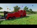 TRANSPORTING FIRE ENGINE, TANK , POLICE CARS & HELICOPTER with BIG TRUCKS! Farming Simulator 22