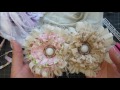 Cotton Fabric Flower Diy 1, Tattered rag Flower, no sew, Shabby Chic, Boho Flower.