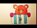 How to Draw a Cute Teddy Bear | Easy Step by Step Drawing and Coloring for Kids and Toddlers