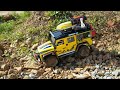 Sticky mud on car tires, rc mud truck off-road Land Rover Defender driving on sticky mud Rc Crawler