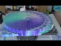 How to Use a Dish Strainer for Nautilus Pour Painting ~ @NateBrightArt Inspired Acrylic Pour