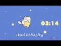 10 minutes - Relax & study with me Lofi | Space kitty #timer #10minutes   #10min #lofi