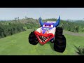 Epic Escape From McQueen Eater Giant Bot, Spider Eater MusicMan Eater in BeamNG Compilation#7