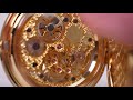 Jean Pierre of Switzerland Double Hunter G250 PM Skeleton Pocket Watch Mechanical Movement Timelapse