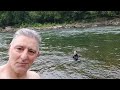 Camping at Grandview Sandbar Campground - Get into Water, New River Gorge, West Virginia