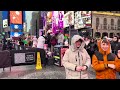 Light Snow Walk 4k - Walking New York 2024 Usa Virtual Travel Video